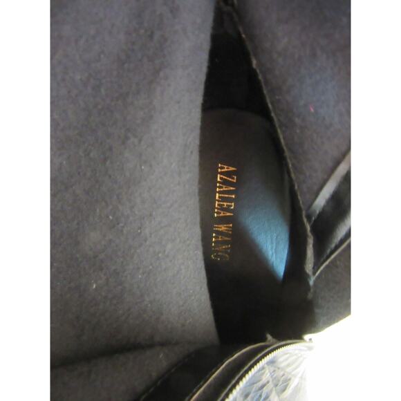 AZALEA WANG Black Snake Pattern Soft Size 10 Zip Up Square Toe Ankle Booties - Picture 5 of 6